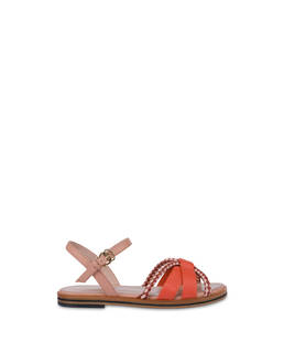 Interlude flat sandals in two-tone calfskin Photo 1