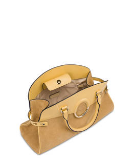 Wonder double handle bag in split-leather and calfskin Photo 4