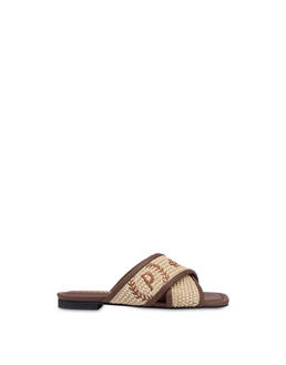 Macro Heritage flat sandals in woven straw Photo 1