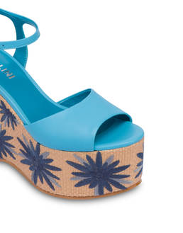 Desert Rose embroidered wedge sandals Photo 4