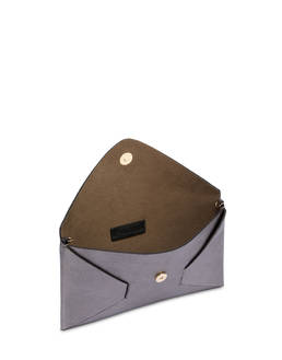 Mail clutch bag in laminated calfskin Photo 4