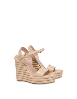 Up Nappa leather wedge sandals Photo 2
