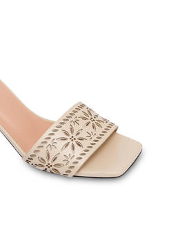 Desert Rose laser-cut calfskin sandals Photo 4