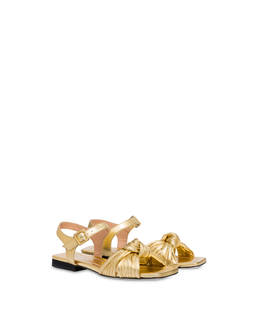Sailor Knot flat sandals in metallic Nappa leather Photo 2