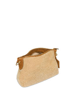 Anjia sheepskin and split leather hobo bag Photo 4