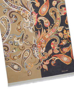 Sciarpa in misto modal con stampa Paisley Photo 3