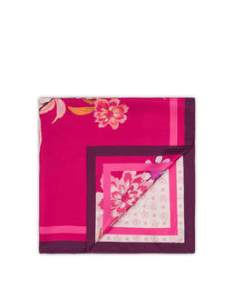 Foulard in seta con stampa fiori Photo 1