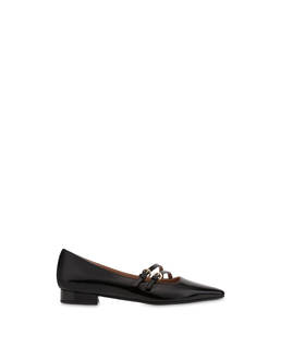 Bi-buckle patent ballerina flats Photo 1