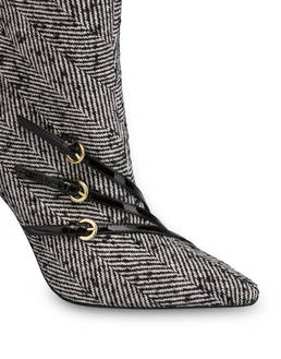 Bi-buckle herringbone fabric boots Photo 4