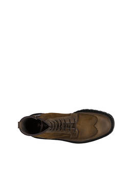 Budapest combat boot in split leather and calfskin Photo 3
