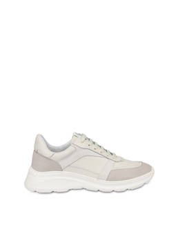 Roomy sneakers in calfskin, nubuck and split leather Photo 1