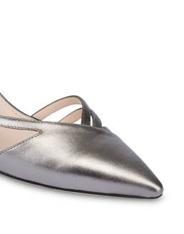 Oblique metallic Nappa leather slingback Photo 4