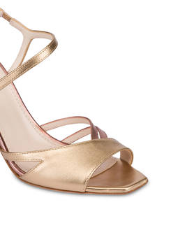 Oblique metallic Nappa leather sandal Photo 4