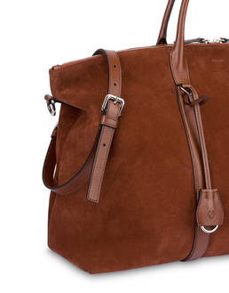 Tasche mit Doppelgriff aus Spaltleder The New Touch Photo 5