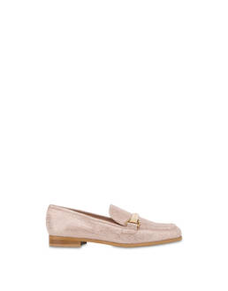 Pollini Flexy Metallic Suede Loafers Photo 1