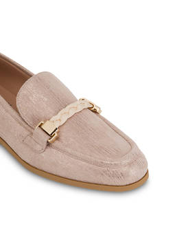 Pollini Flexy Metallic Suede Loafers Photo 4