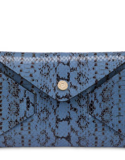 Mail clutch bag in python-print calfskin Photo 5