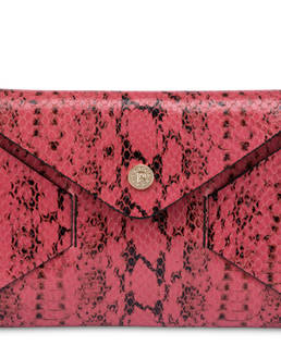 Mail clutch bag in python-print calfskin Photo 5